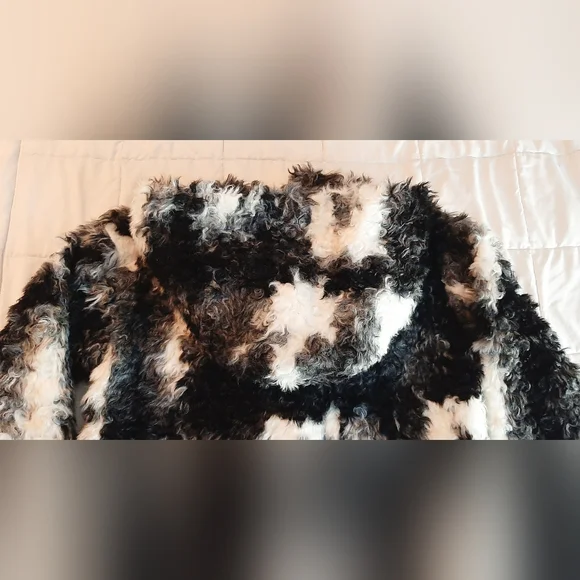 Zara Trf OuterWear Fluffy Faux Fur Patchwork Jacket - Picture 12 of 16